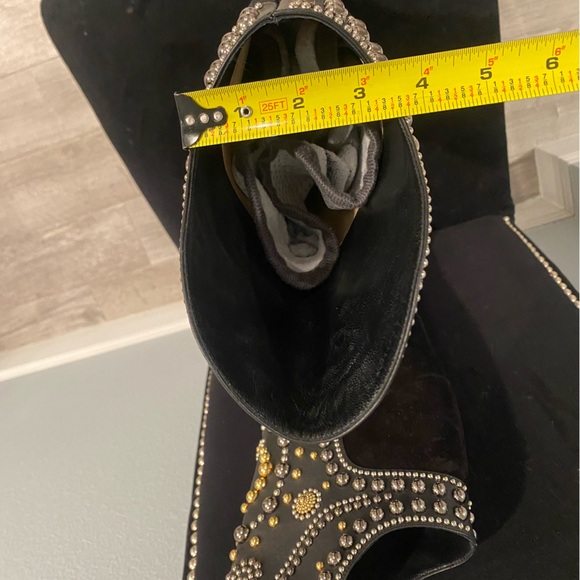 NEW: CHRISTIAN LOUBOUTIN • Alixos Black Knee High Embellished Boot- 38 1/2 - Picture 14 of 16